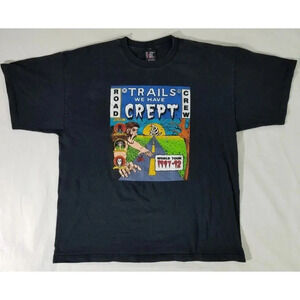 90s Metallic Trails We Have Crept Rock Music Band Tour T Shirt Men XL Giant Tag